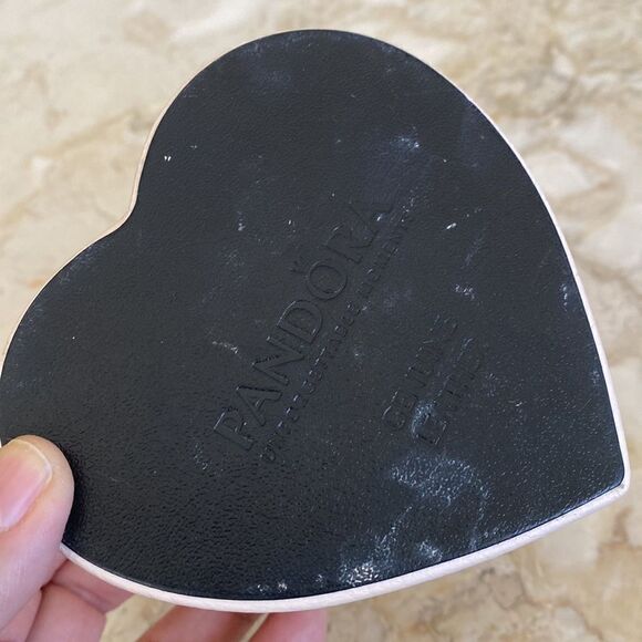 Pandora Genuine Leather Heart Shaped 2-Level Storage Box - Picture 8 of 8